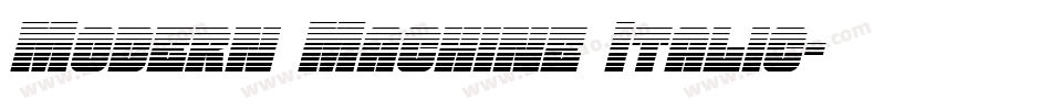 Modern Machine Italic字体转换
